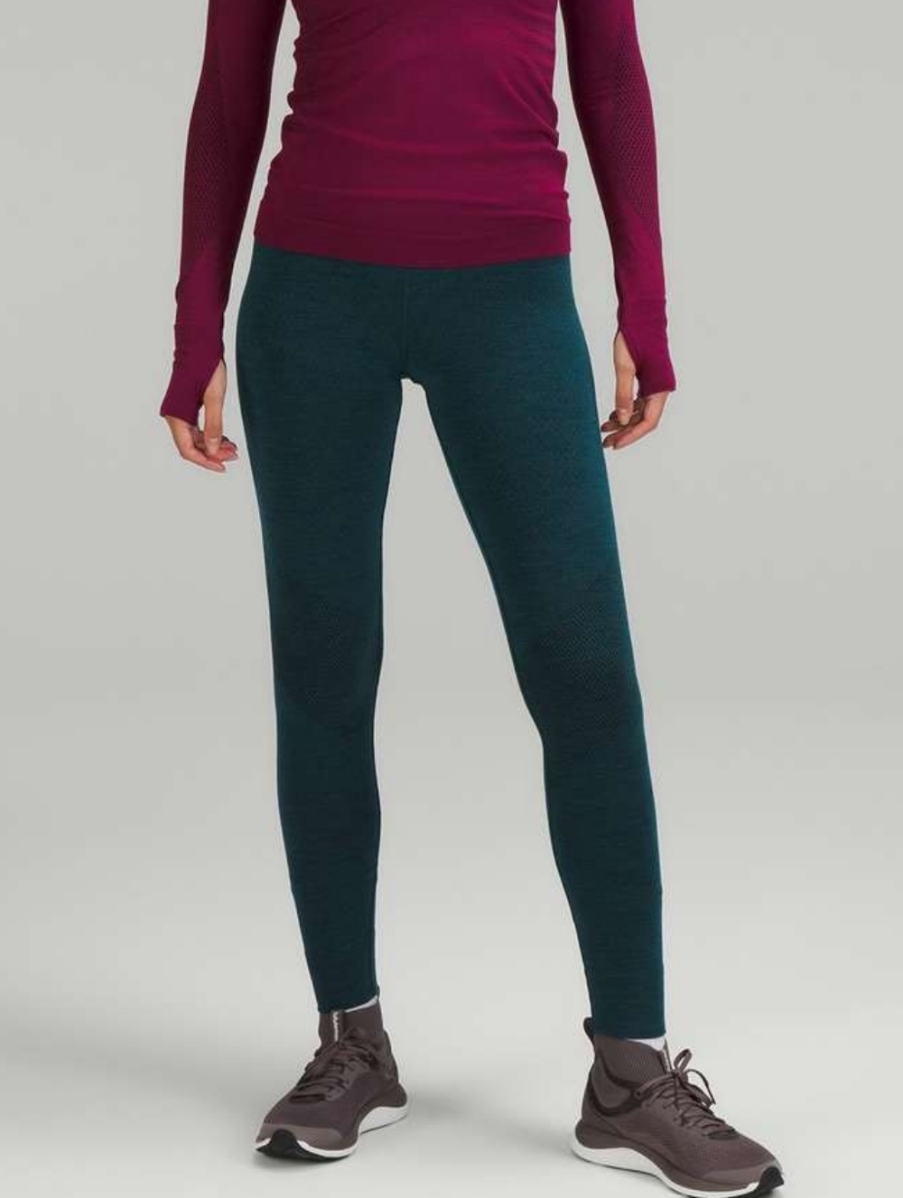 New Lululemon Keep the Heat Thermal High Rise Wool Leggings Green Jasper Size 2 - Picture 3 of 13